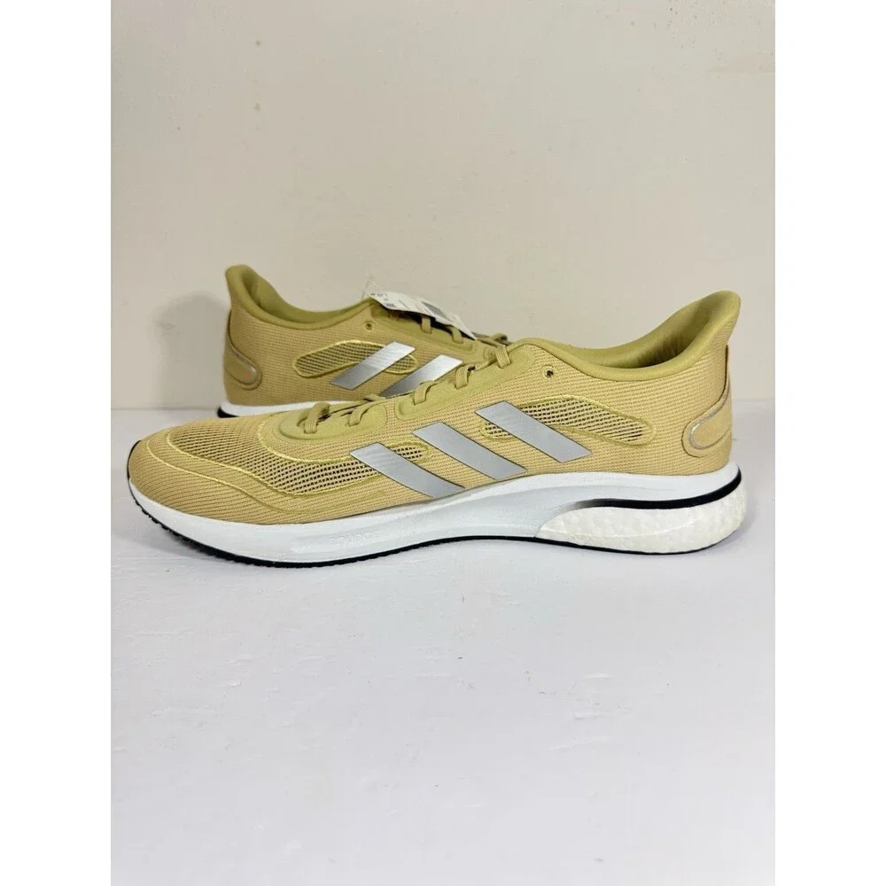 Size 16-Men’s adidas Supernova Running Shoes Gold White Running Shoes FX7414 NEW